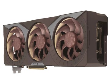 Asus GeForce RTX 5080 16GB GDDR7 Noctua OC Edition vista laterale. (Fonte immagine: Asus)