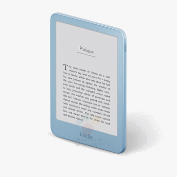 Amazon Kindle di 12ª generazione in azzurro chiaro.