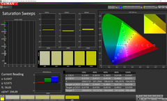 CalMAN Saturation Sweeps calibrata (gamma di colore target P3)