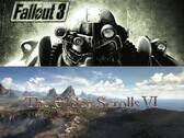 Vengono mostrati i banner per Fallout 3 e The Elder Scrolls 6