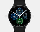 Il render di Galaxy Watch Active 4 sovrapposto a un quadrante dell'orologio. (Fonte immagine: @heyitsyogesh)