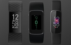 Il Fitbit Charge 4 (L) e Fitbit Luxe (R) a confronto con il potenziale Fitbit Charge 5. (Fonte immagine: Fitbit/9To5Google - modificato)