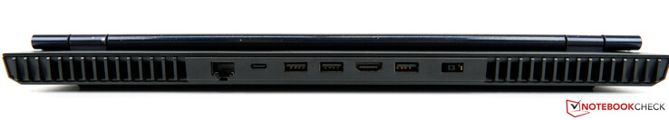 Posteriore: Rete/LAN (RJ-45), USB-C 3.2 Gen 2 (DisplayPort 1.4 e alimentazione), 2 x USB-A 3.2 Gen 1, HDMI 2.1, USB-A 3.2 Gen 1, connettore di alimentazione