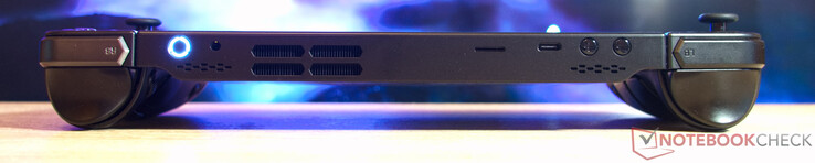 Parte superiore: jack per cuffie da 3,5 mm; USB Tipo-C 4.0 (DisplayPort e Power Delivery); lettore di schede microSD