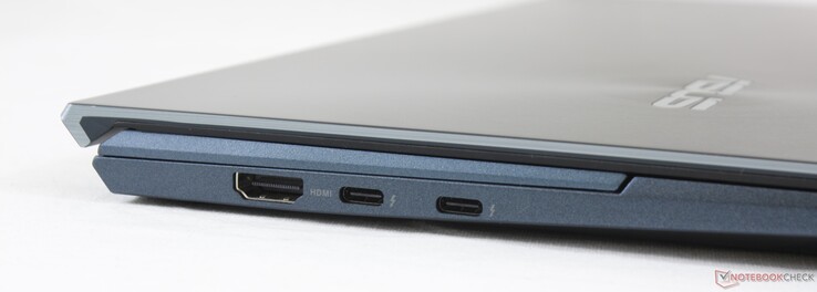 A sinistra: HDMI 1.4, 2x USB-C con Thunderbolt 4