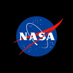 Logo della NASA su sfondo nero (Fonte immagine: NASA; modifica AI)