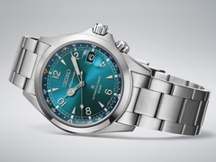 Il Seiko Prospex Alpinist (modello numero SPB507, nella foto) ha un quadrante blu. Gli altri due modelli hanno un quadrante nero e verde. (Fonte: Seiko)
