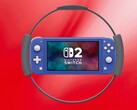 Mockup di Switch 2 Lite circondato dal controller Ring Fit