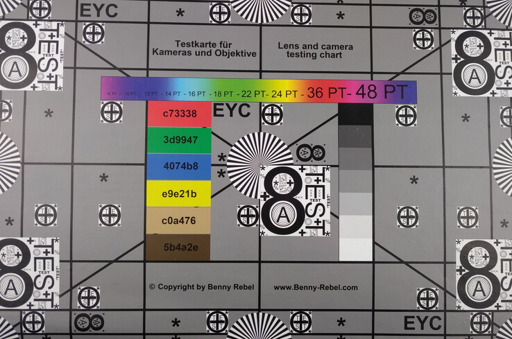 Una foto del nostro test chart