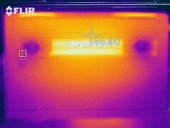 Sviluppo di calore - lato inferiore (sotto carico)