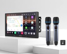 L'unità principale Atoto V10 a doppio DIN con il kit microfono wireless AC-MICW2 opzionale porta il karaoke in auto. (Fonte: Atoto)