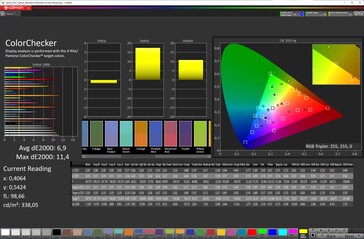Precisione del colore (spazio colore target sRGB)