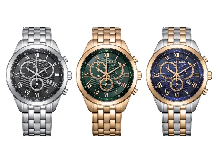 Da sinistra a destra: gli orologi Citizen AT2600-57E, AT2603-59X e AT2606-51L
