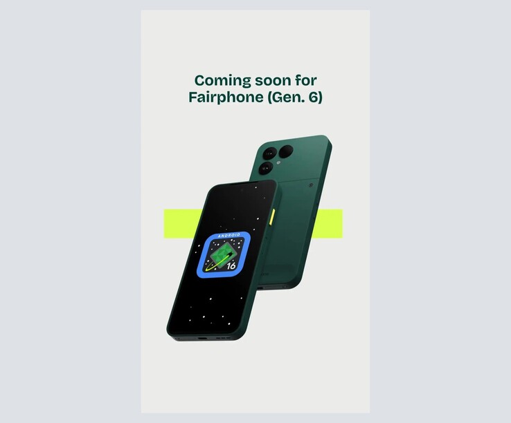 Fairphone ha annunciato su Instagram che Android 16 arriverà presto su Fairphone 6.