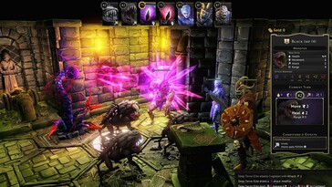 Un'immagine che raffigura una battaglia in Gloomhaven.