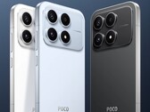 Il compatto Poco X8s in bianco, nero e blu