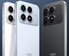 Il compatto Poco X8s in bianco, nero e blu