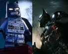 L'immagine promozionale di Lego Batman: Legacy of the Dark Knight accanto a quella di Batman: Arkham Knight