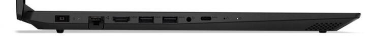 A Sinistra: alimentazione, Gigabit Ethernet, HDMI, 2x USB 3.2 Gen 1 (Type A), porta audio combinata, USB 3.2 Gen 1 (Type C)