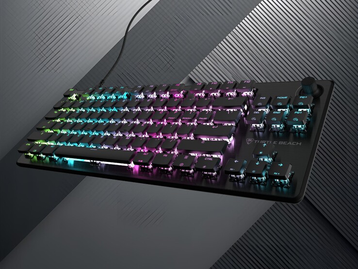 Tastiera Turtle Beach Vulcan II TKL inclinata ad angolo