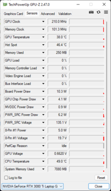 GPU-Z - GPU per computer portatili Nvidia GeForce RTX 3080 Ti