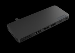 La USB-C Slim Travel Dock arriverà nello stesso mese della più costosa USB-C Dual Display Travel Dock. (Fonte: Lenovo)