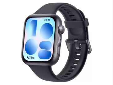 Rendering non ufficiale di Huawei Watch Fit 5 in nero.