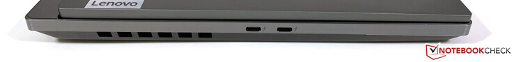 A sinistra: 2x USB-C con Thunderbolt 4 (40 GBit/s, DisplayPort modalità ALT 1.4)