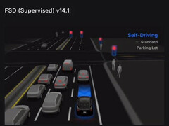 Tesla FSD 14 selezione parcheggio visiva. (Fonte: Tesla)