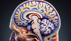 Cervello colpito dall'Alzheimer (Fonte immagine: generato con DALL-E 3)