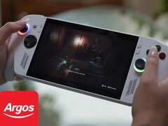 Palmare da gioco Asus ROG Xbox Ally mostrato con il logo Argos (Fonte immagine: Microsoft Xbox Gaming, Argos con modifiche)
