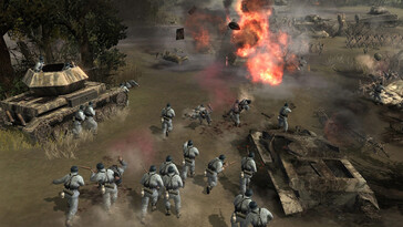 Nella foto: Una schermata di gioco di Company of Heroes.