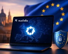 Un computer portatile con il provider europeo di servizi di IA Eustella