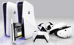 Entro settembre 2023 potrebbe arrivare sugli scaffali una console PlayStation 5 rielaborata. (Immagine concettuale della PS5 Slim: VR4Player.fr)