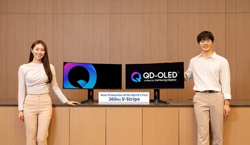 Il nitido pannello V-Stripe QD-OLED di Samsung con velocità di aggiornamento di 360 Hz. (Fonte: Samsung Display)