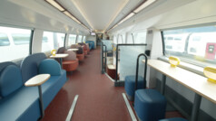 Area lounge del TGV M con molto spazio a disposizione