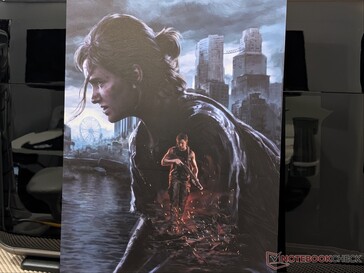L'opera d'arte di The Last of Us Part 2 (di Naughty Dog) stampata su una lastra di metallo.
