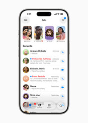 Nuova UI dell'app Telefono (fonte: Apple)
