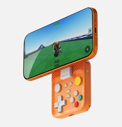 Il controller di gioco a scatto Abxylute M4 si aggancia magneticamente ai telefoni compatibili con Apple MagSafe. (Fonte: Abxylute)