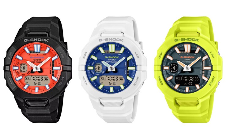 Da sinistra a destra: gli orologi Casio G-Shock GBA950-1A4, GBA950-7A2 e GBA950-9A3