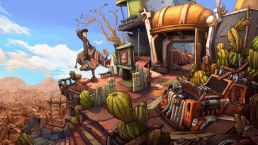 Nella foto: uno screenshot del gameplay di Deponia.