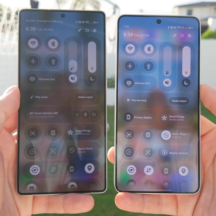 Galaxy S25 Ultra vs Galaxy S26 Ultra luminosità.