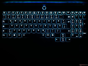 Illuminazione della tastiera (qui completamente blu)