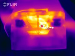 Dissipazione del calore durante la prova di stress (in basso)