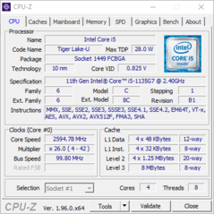 Informazioni sul sistema CPU-Z: CPU