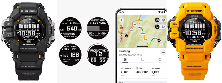 La connettività Bluetooth fornisce l'analisi dei dati sulla salute e la mappatura GPS del percorso. (Fonte: Casio)