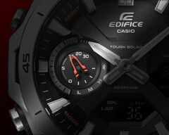 Il nuovo Casio Edifice ECB-2300D-1A (nella foto) ha un indicatore rosso di conto alla rovescia. (Fonte: Casio)