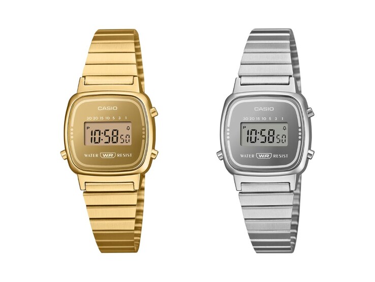 Gli orologi Casio Classic LA670WEGS-9A (a sinistra) e LA670WES-7A (a destra)