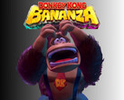 Un Donkey Kong arrabbiato raffigurato sotto il logo di Donkey Kong Bananza (Fonte: Nintendo of America con modifiche)