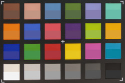 ColorChecker Passport: I colori target sono mostrati nella metà inferiore di ogni campo